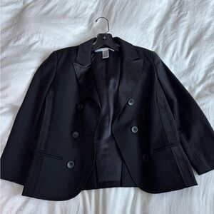 Diane Von Furstenberg Black Double-Breasted Blazer